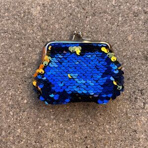 Blue Sequin Clutch